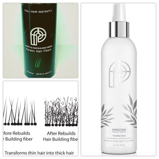 Gift purchase Hair set of black hair fibre 27.5g and 240 mls hair spray